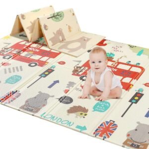 Foldable Baby Play Mat – Non-Toxic XPE Foam Crawling Mat